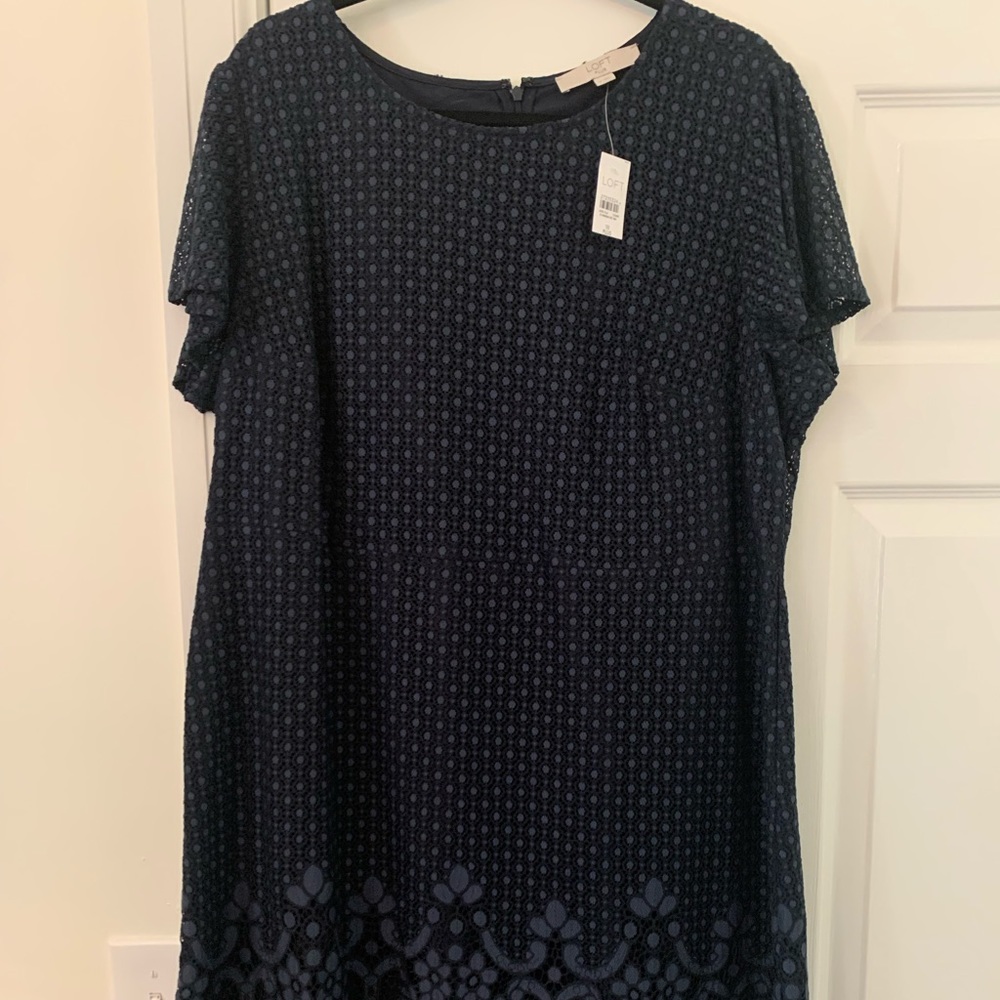 Loft Navy Dress Size 18